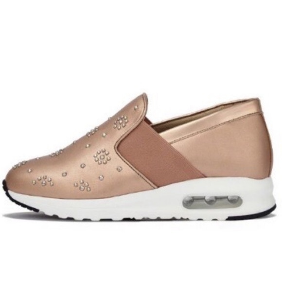 Slip On Embellished Sneakers in Rose Gold - Picture 3 of 8